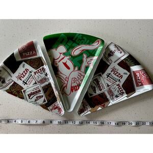 Triangle Melamine Pizza Plates Set Of‎ 3